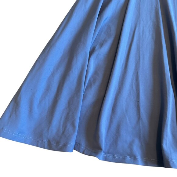 Susana Monaco Periwinkle Stretch Dress Mock Neck Long Sleeve Jersey Size Small - Picture 4 of 12
